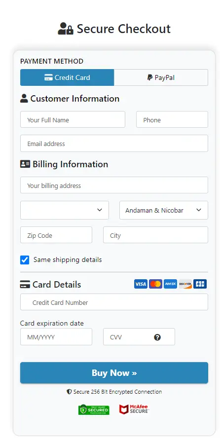 SupraNail order page